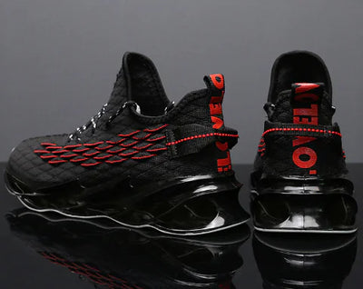 Men's Spring 2020 Air Cushion Sneakers with Knit Upper