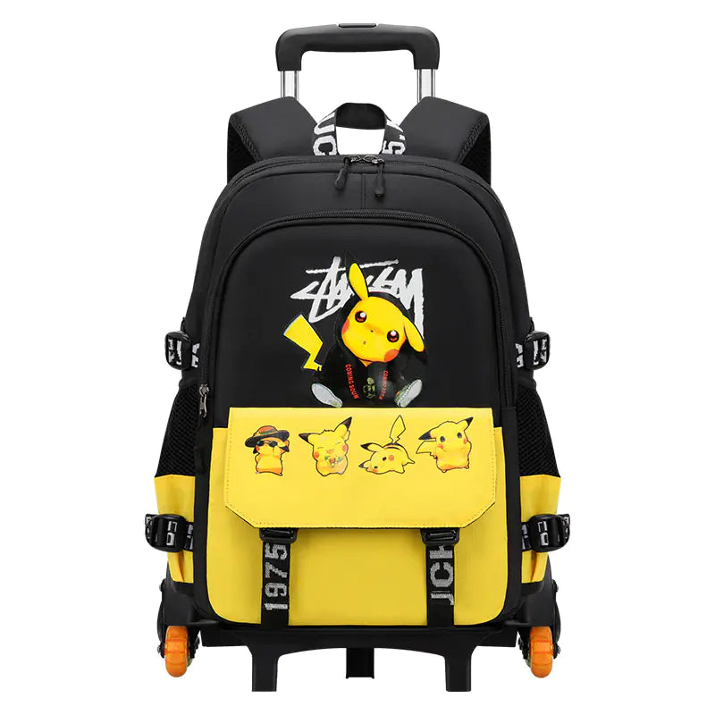 Pikachu Rolling Backpack for Elementary Students