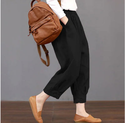 Slim Fit Harem Pants - Versatile Artistic Style