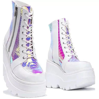 2020 Winter Women's Thick Lace-Up Mid-Calf Boots