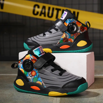 Boys' Basketball Shoes with Warm Fleece for Fall/Winter