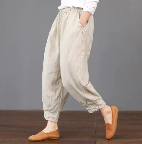Slim Fit Harem Pants - Versatile Artistic Style