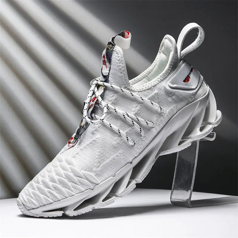 Hip-Hop Trend Men's Running Shoes - Breathable Knit Design