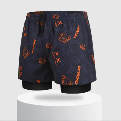 Stitching Camouflage Five-Point Hip-Hop Casual Pants