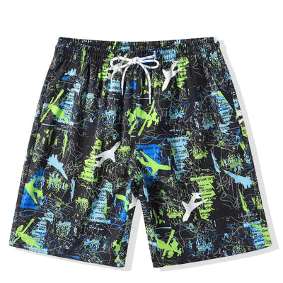 Plus Size Couples Five-Point Swimming Shorts for Vacations