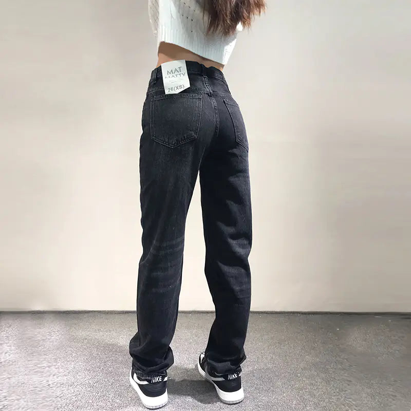 Wide-Legged Straight Pile Pants with Cross-Waist Design