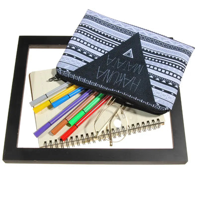 Geometric Pattern Makeup Bag - Large Travel Toiletry Case