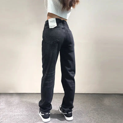 Wide-Legged Straight Pile Pants with Cross-Waist Design