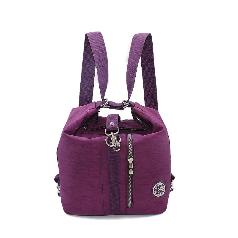 Women's Fashionable Soft Nylon Multi-Use Backpack