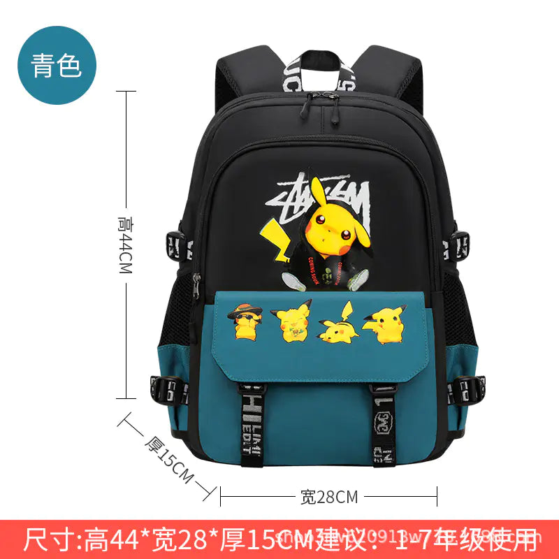 Pikachu Rolling Backpack for Elementary Students