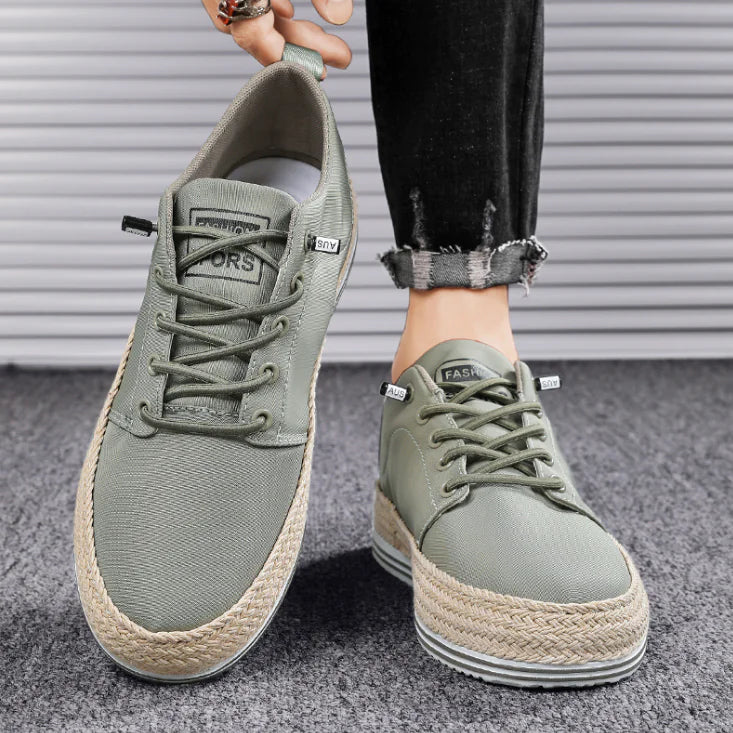 Men's Low-Top Trendy Canvas Running Shoes - Breathable
