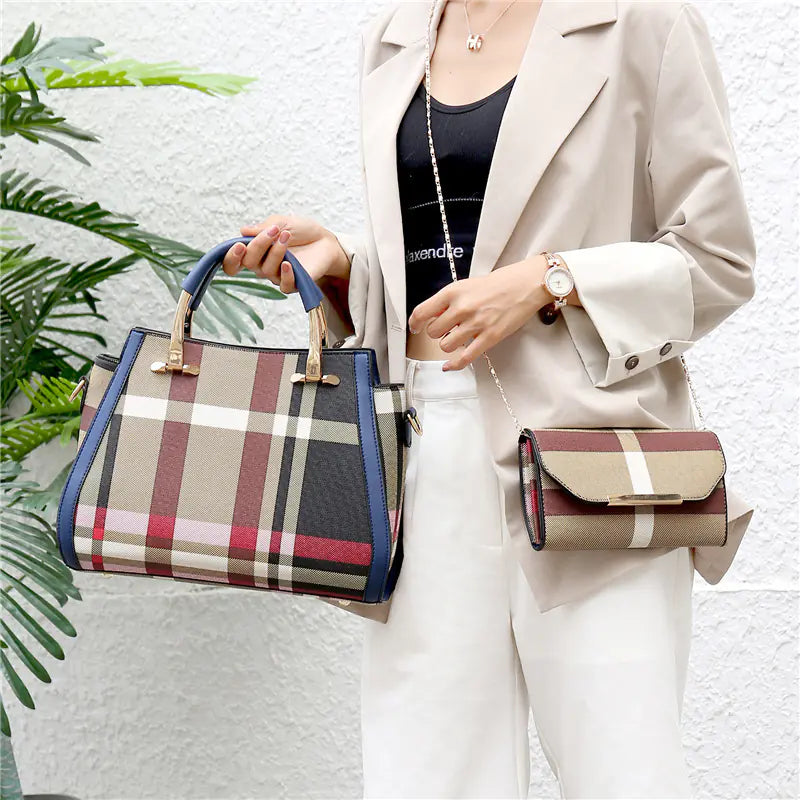 Fashionable Women's Bag Set - Large Capacity Tote & Crossbody