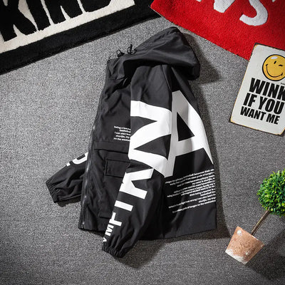 Hip Hop Floral Work Jacket for Men - Trendy Oversized Style