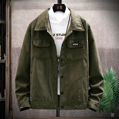 Men's Spring Work Jacket, Denim Coat, Korean Style