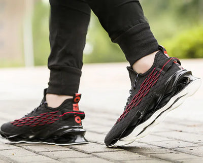Men's Spring 2020 Air Cushion Sneakers with Knit Upper