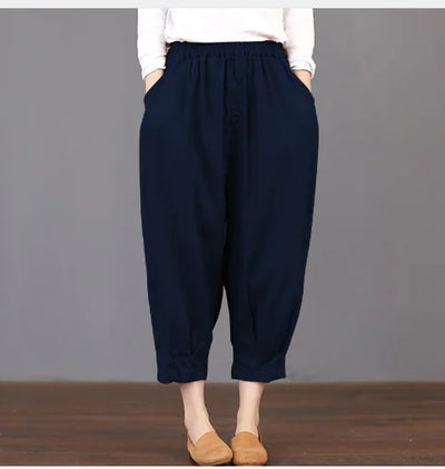 Slim Fit Harem Pants - Versatile Artistic Style
