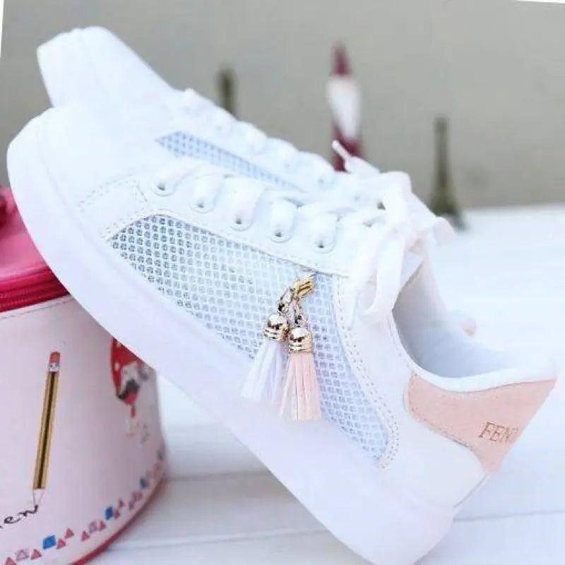 Women's Breathable Lace-Up Sneakers in Summer Style