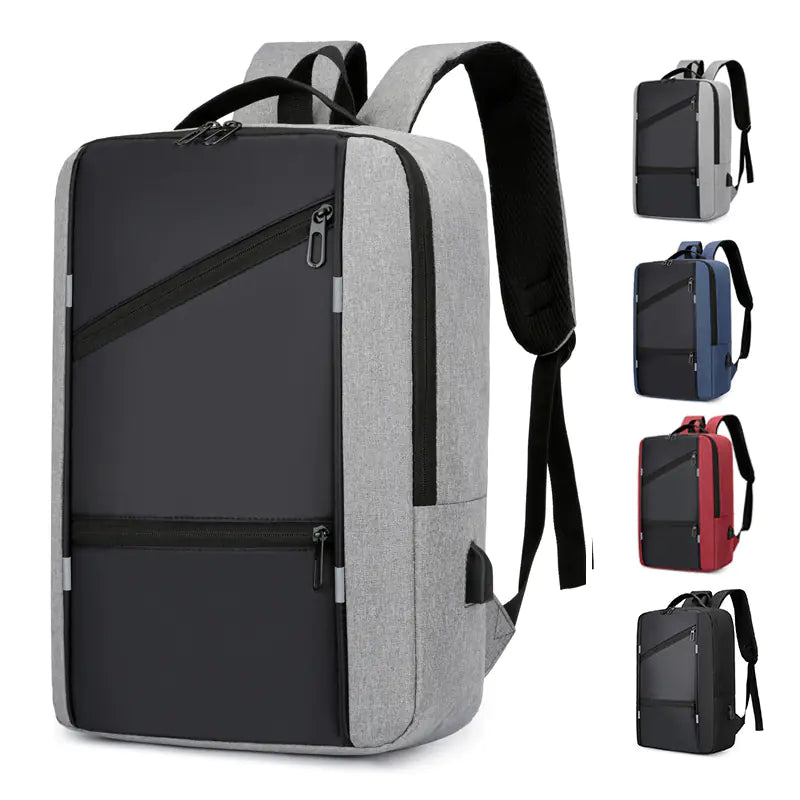 Men's Business Multi-functional USB Charging Backpack