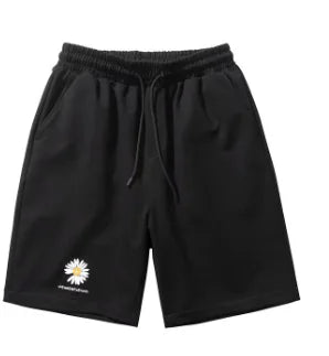 Plus Size Women's Cotton Linen Printed Casual Shorts