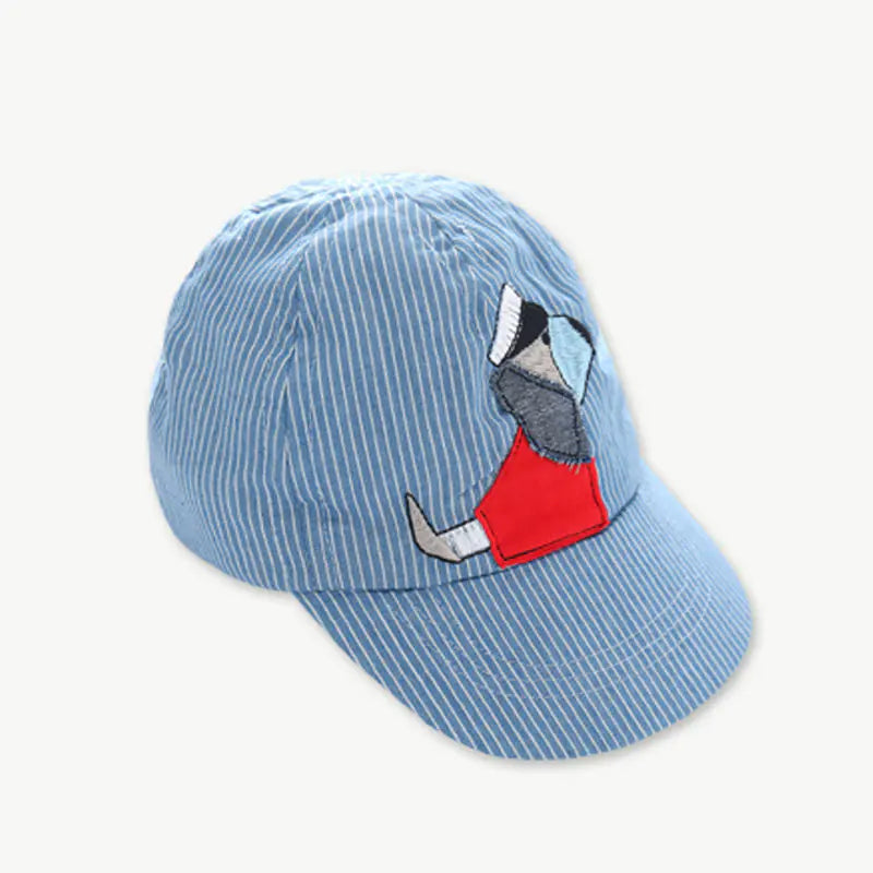 Cute Baby Outfit Set with Overalls, Hat, and Shirt