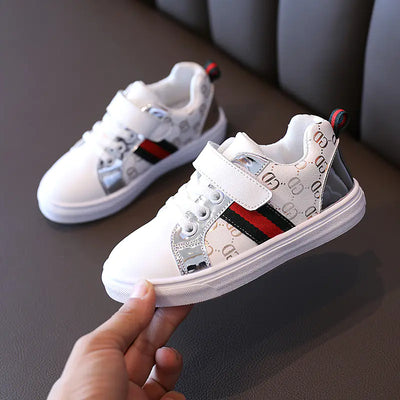 Korean Style Kids Casual White Sneakers for Boys