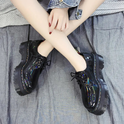 Martens Style Lace-Up Leather Oxford Shoes for All