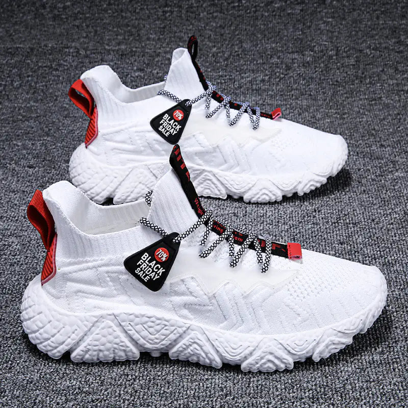 Korean Style Breathable Knit Sneakers for Men