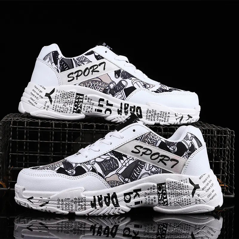 Fashionable Canvas Sneakers with Thick Sole (Couple Style)