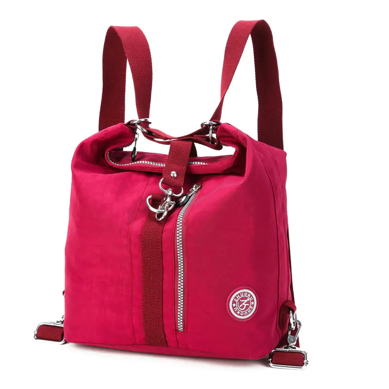 Women's Fashionable Soft Nylon Multi-Use Backpack