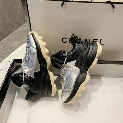Fashionable Color Block Chunky Sole Sneakers for Women
