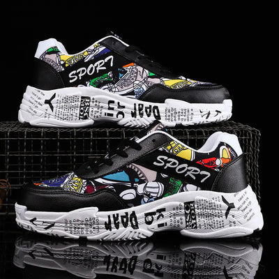 Fashionable Canvas Sneakers with Thick Sole (Couple Style)