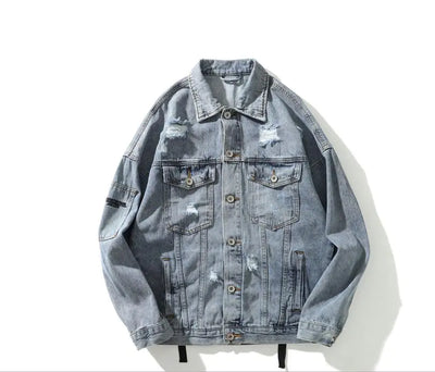 TKPA2019 Autumn/Winter Street Style Ripped Denim Jacket