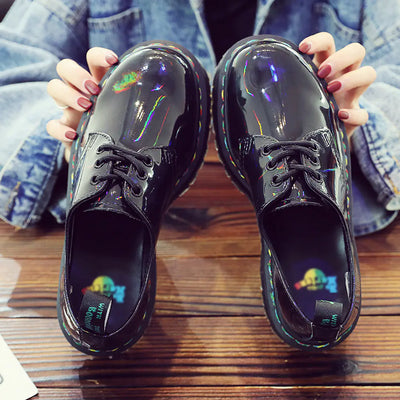 Martens Style Lace-Up Leather Oxford Shoes for All