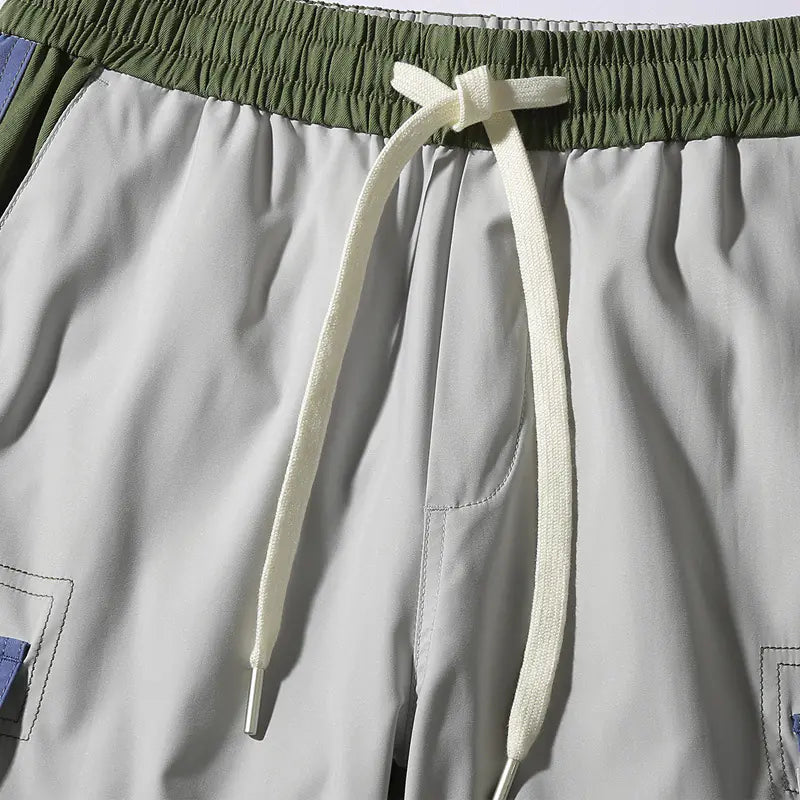 Trendy Men's Functional Style Brand Overalls Shorts