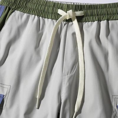 Trendy Men's Functional Style Brand Overalls Shorts