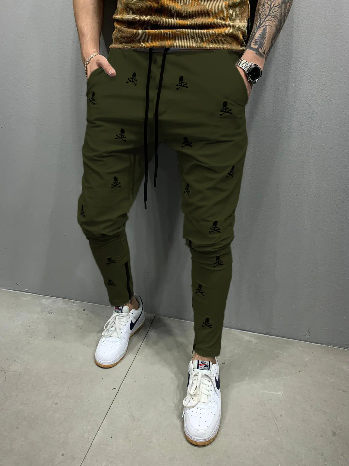 Men's Fitness Sweatpants in Hip Hop Color Design
