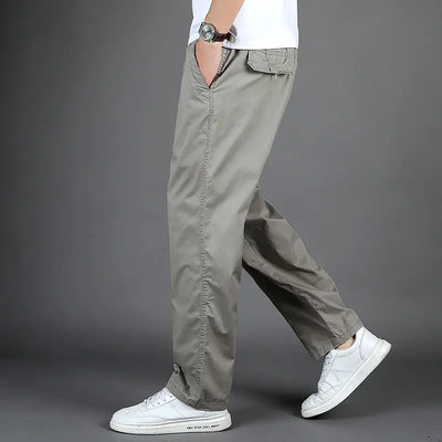 Men's Large Size Casual Cotton Trousers and Overalls
