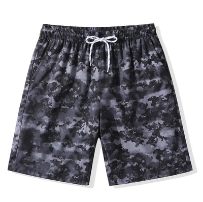 Plus Size Couples Five-Point Swimming Shorts for Vacations