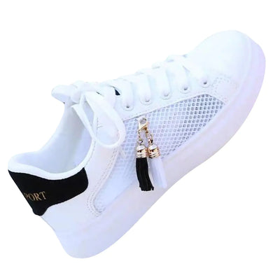 Women's Breathable Lace-Up Sneakers in Summer Style