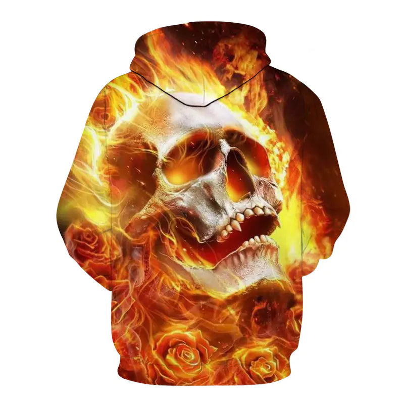 3D Printed Custom Skull Hoodie - Unique Design