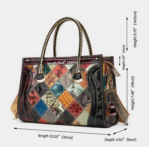 Genuine Leather Shoulder Bag - Versatile Fashion Tote