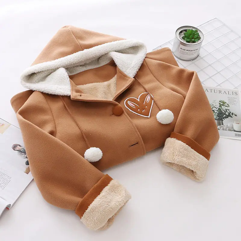 Japanese Style Forest Girl Heart Fox Embroidery Coat