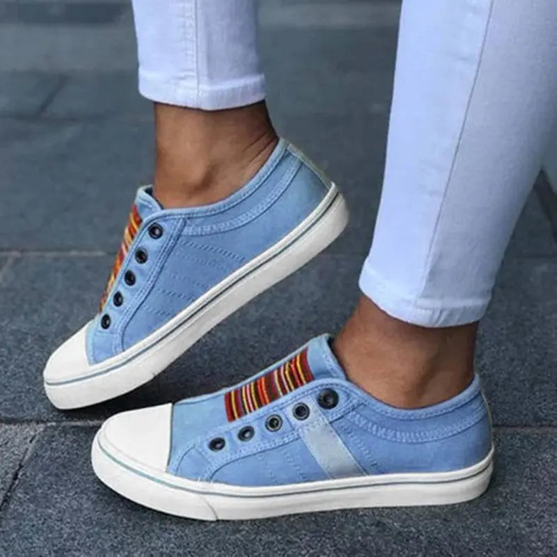 New Women's Colorful Slip-On Loafers with Round Toe