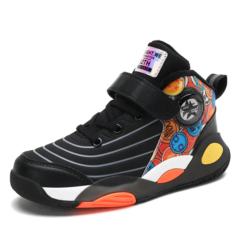 Boys' Basketball Shoes with Warm Fleece for Fall/Winter