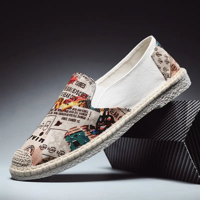Men's Casual Canvas Slip-On Loafers - Summer Style