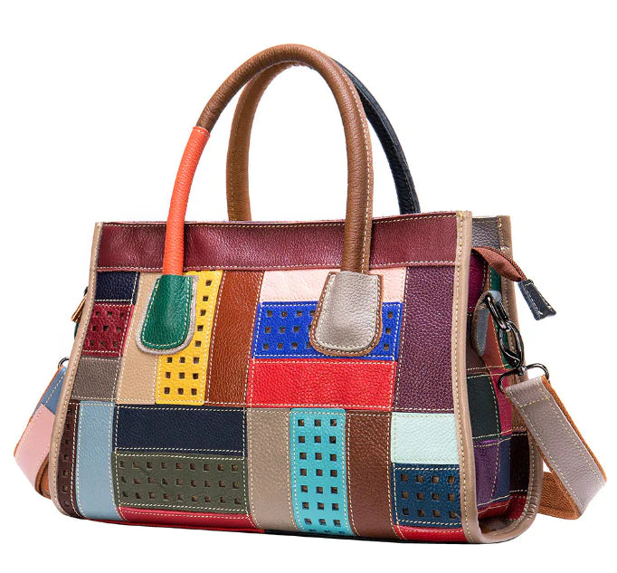 Genuine Leather Shoulder Bag - Versatile Fashion Tote