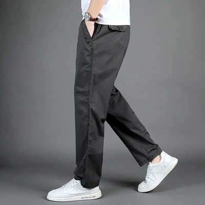 Men's Large Size Casual Cotton Trousers and Overalls