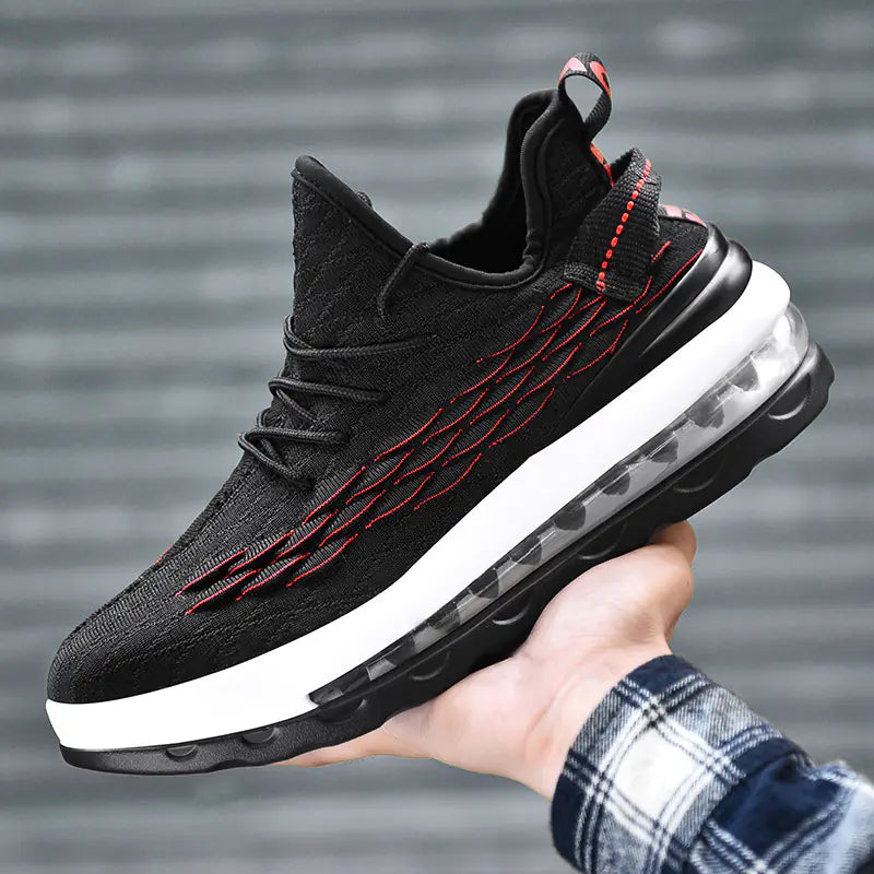 Men's Spring 2020 Air Cushion Sneakers with Knit Upper