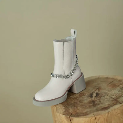 Casual Thick Soled Round Toe Martin Boots for Women