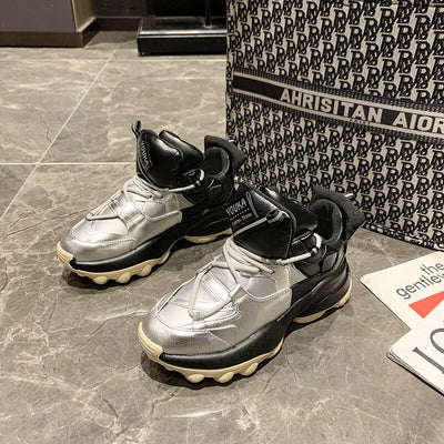 Fashionable Color Block Chunky Sole Sneakers for Women